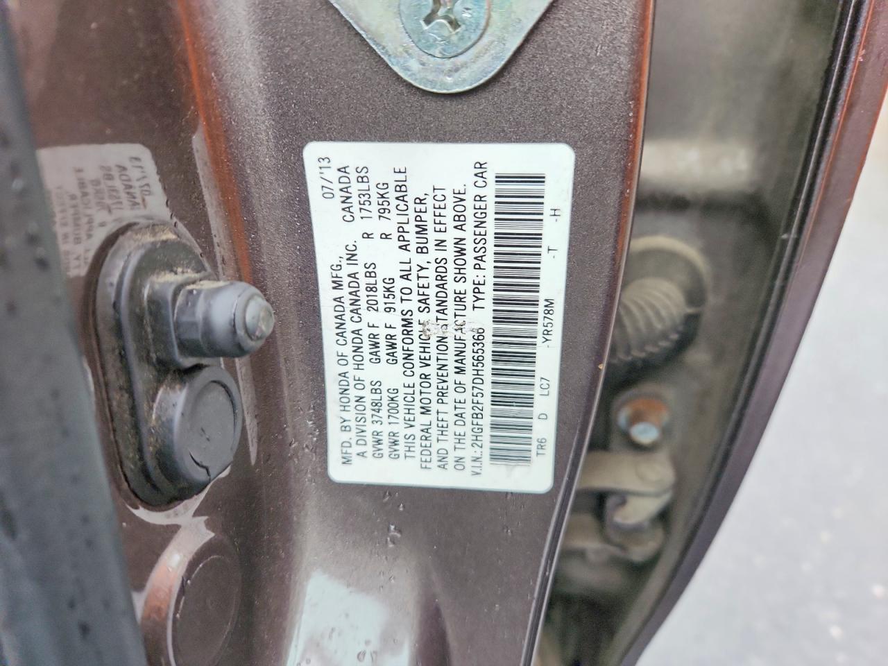 2013 HONDA CIVIC LX photo 23