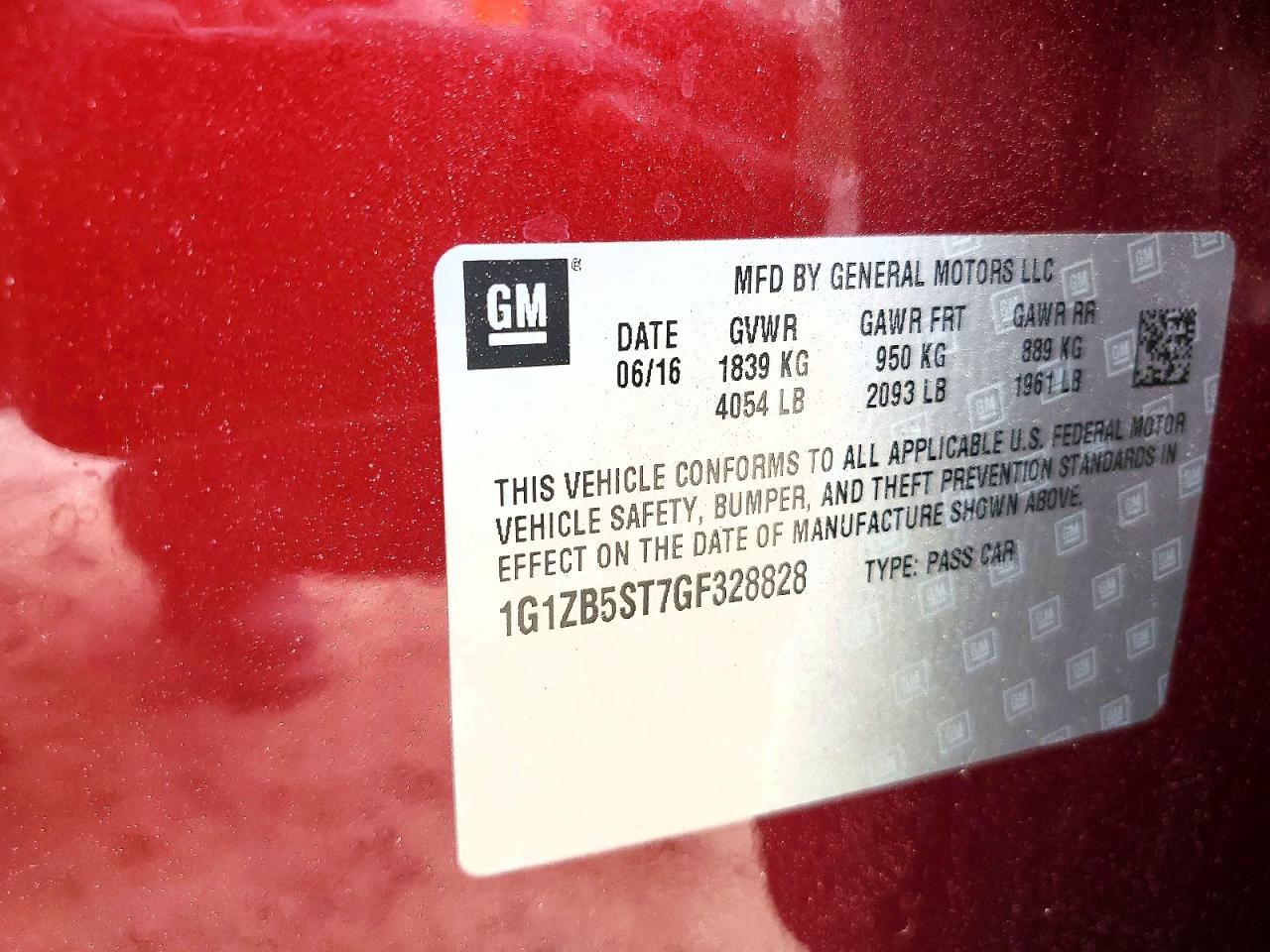 2016 CHEVROLET MALIBU LS photo 23