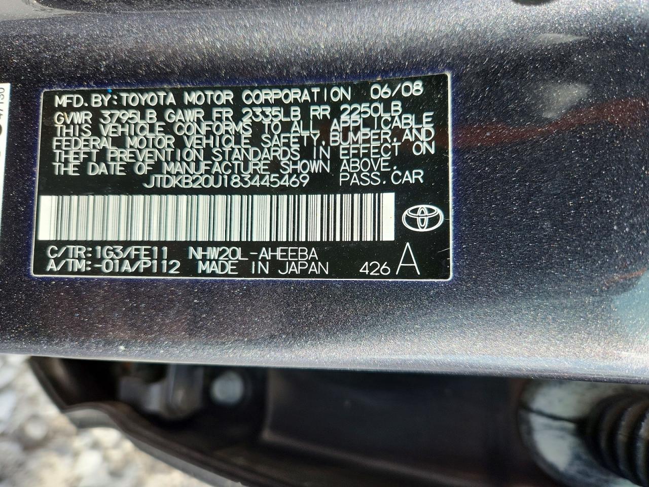 2008 TOYOTA PRIUS BASE photo 23