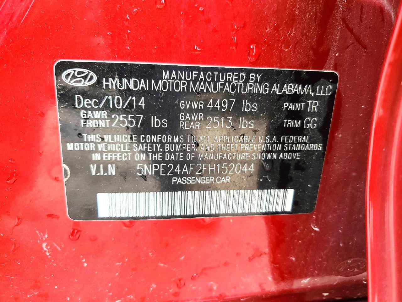 2015 HYUNDAI SONATA SE photo 34