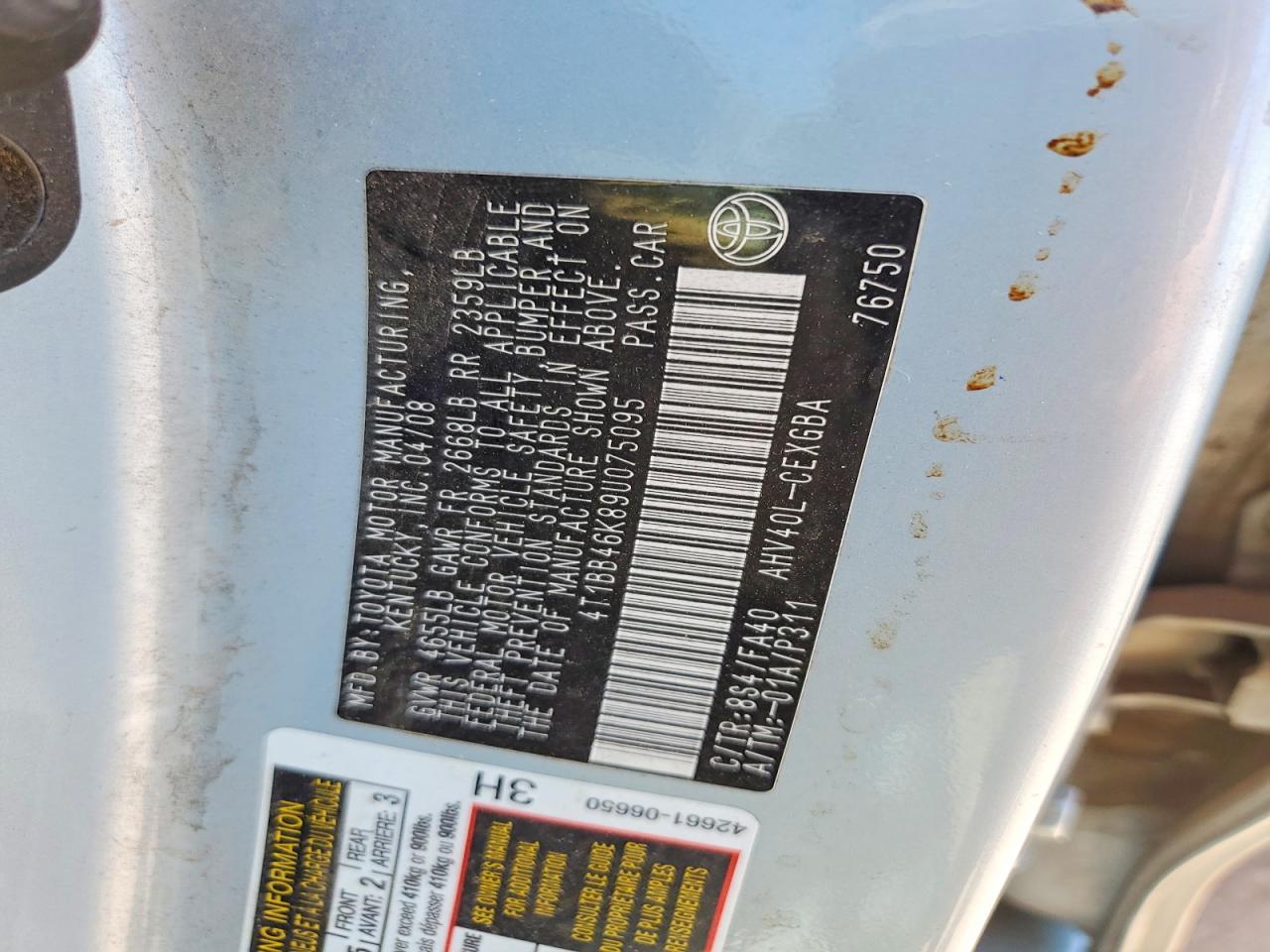 2009 TOYOTA CAMRY HYBRID photo 23
