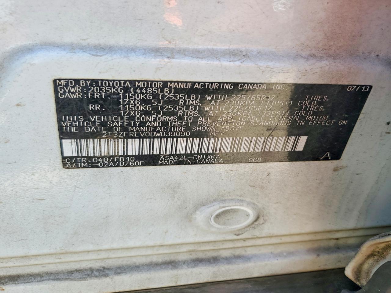 2013 TOYOTA RAV4 LE photo 25
