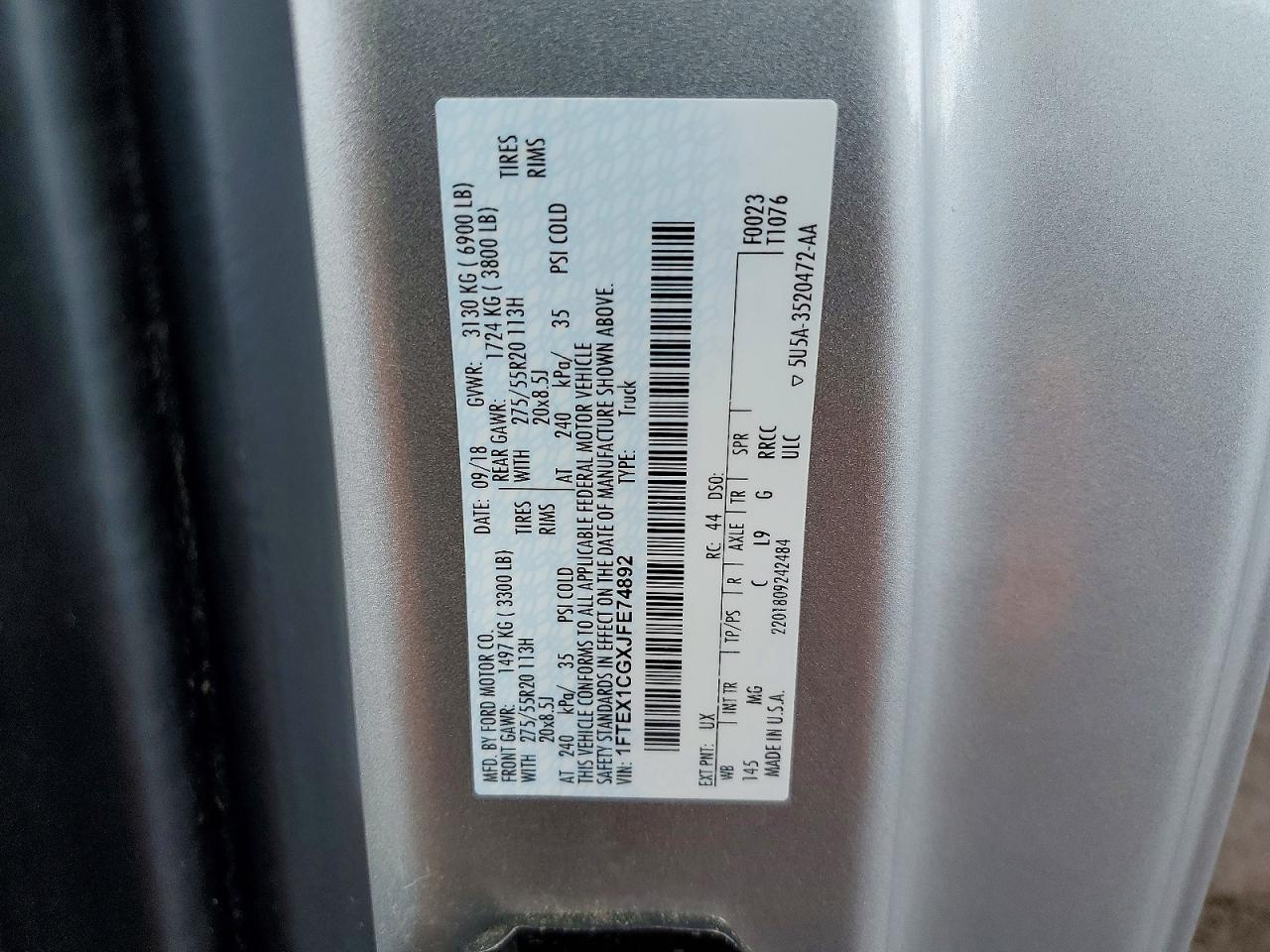 2018 FORD F150 SUPER CAB photo 23
