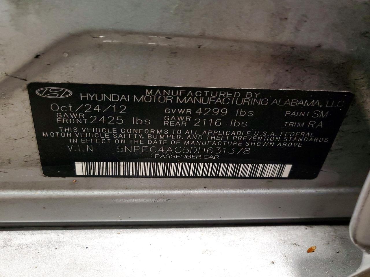 2013 HYUNDAI SONATA SE photo 23