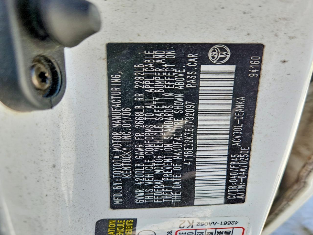 2006 TOYOTA CAMRY LE photo 34