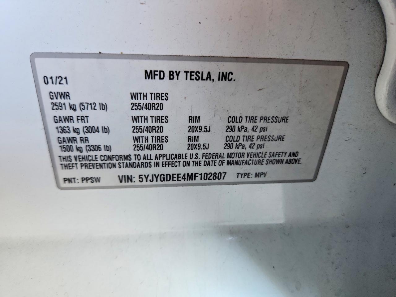 2021 TESLA MODEL Y photo 25