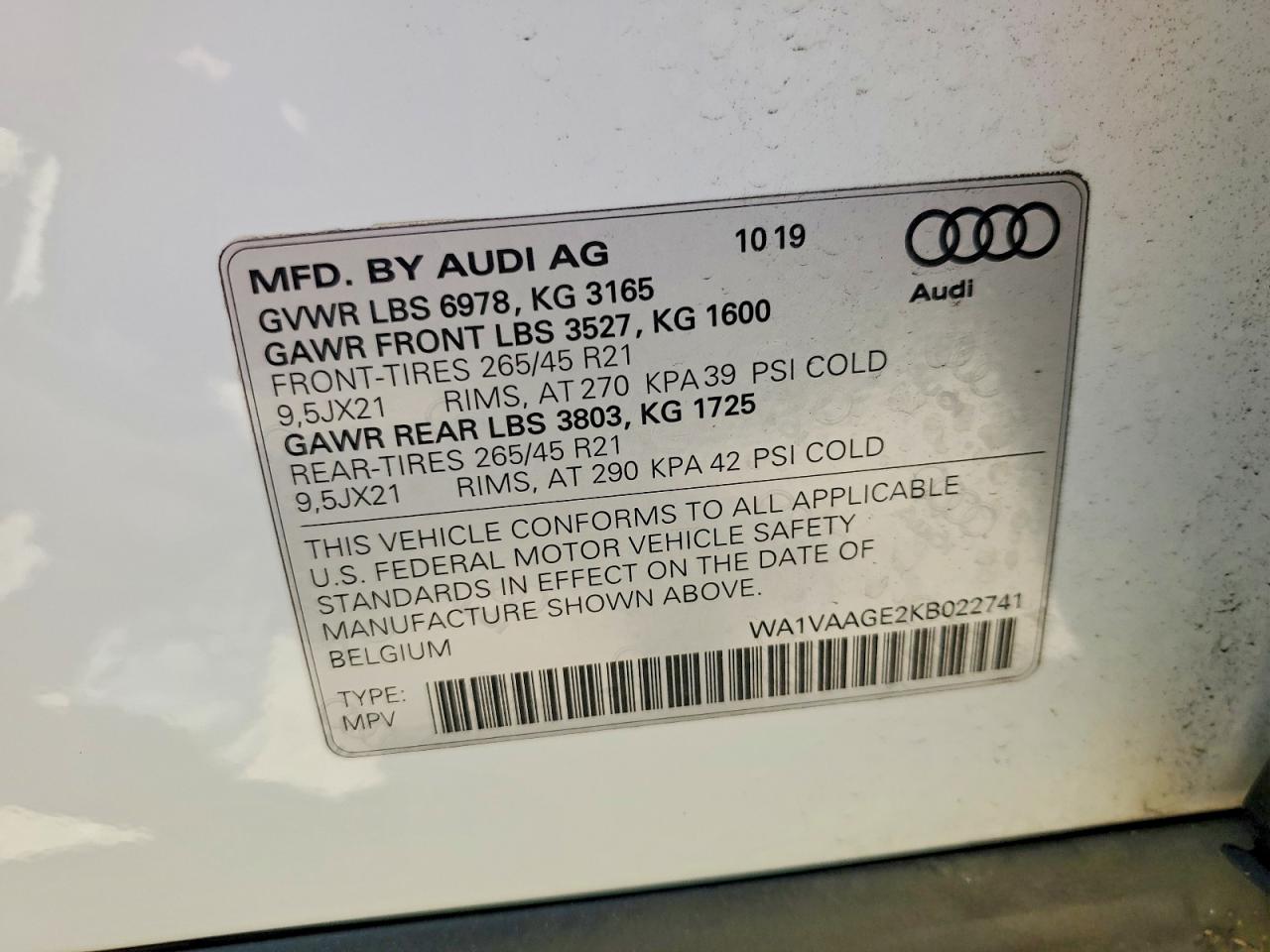 2019 AUDI E-TRON PRESTIGE photo 13