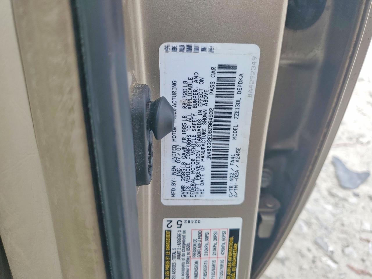 2008 TOYOTA COROLLA CE photo 25