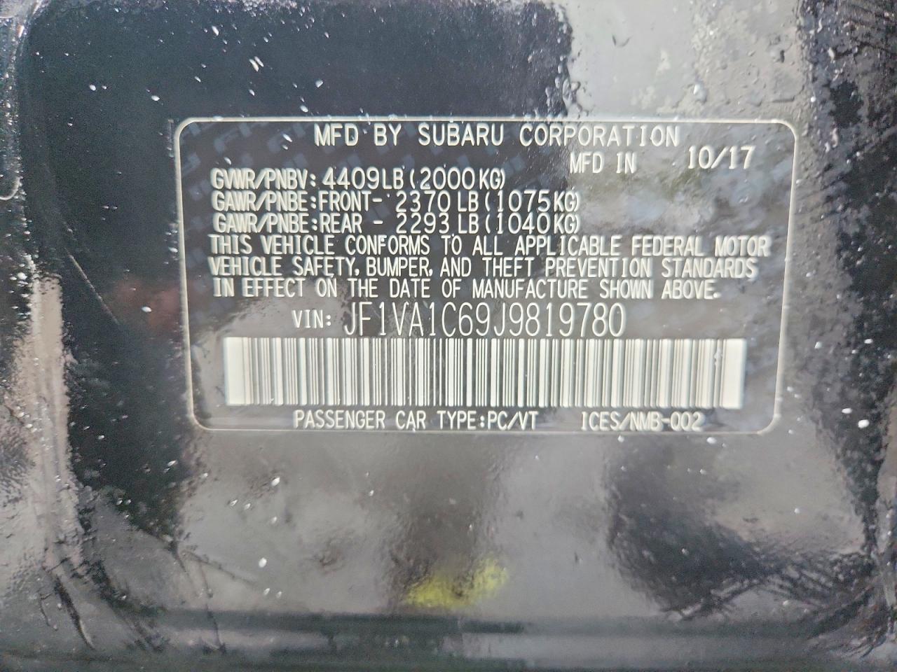 2018 SUBARU WRX PREMIUM photo 37