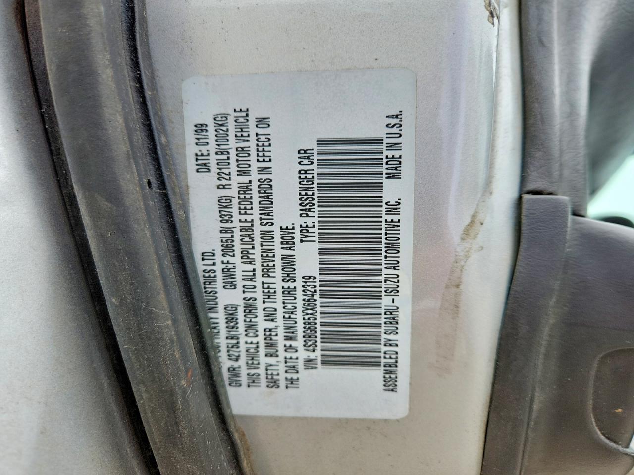 1999 SUBARU LEGACY OUTBACK photo 23