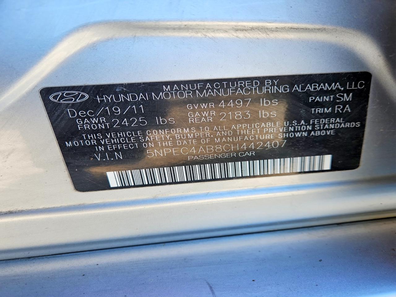 2012 HYUNDAI SONATA LIMITED 2.0T photo 23