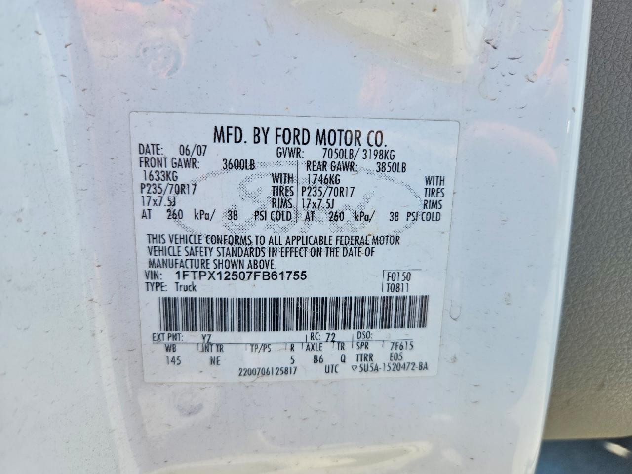 2007 FORD F150 photo 23