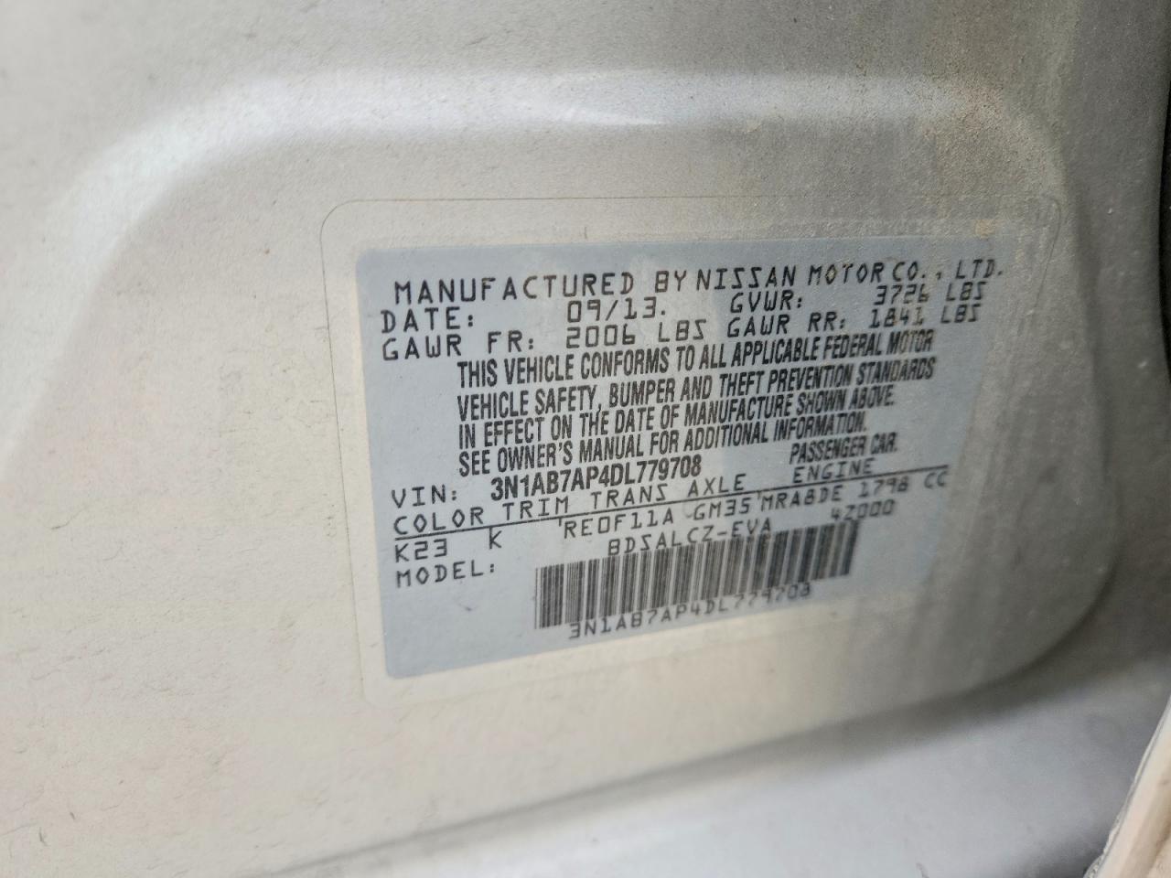 2013 NISSAN SENTRA S photo 34