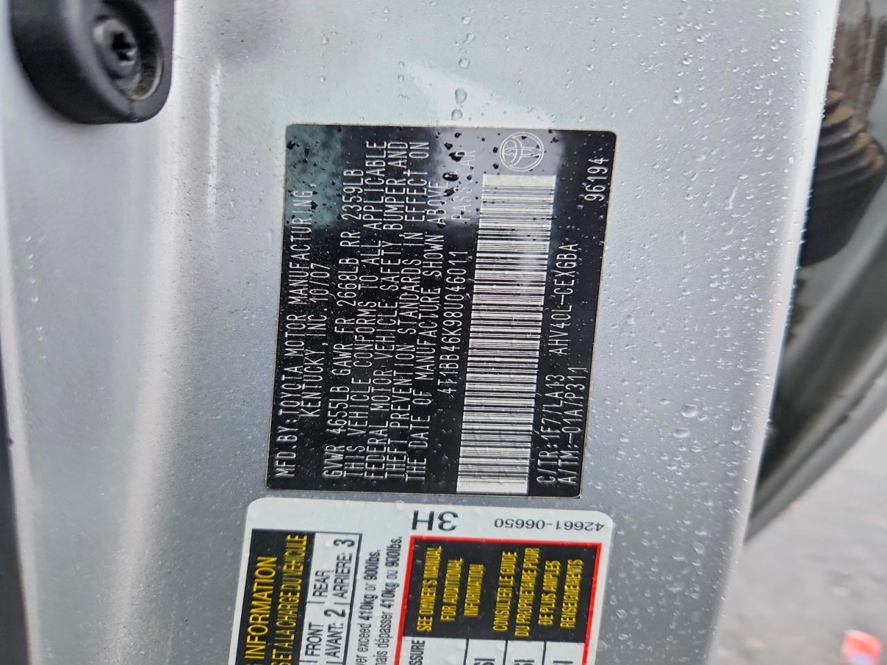2008 TOYOTA CAMRY HYBRID photo 34
