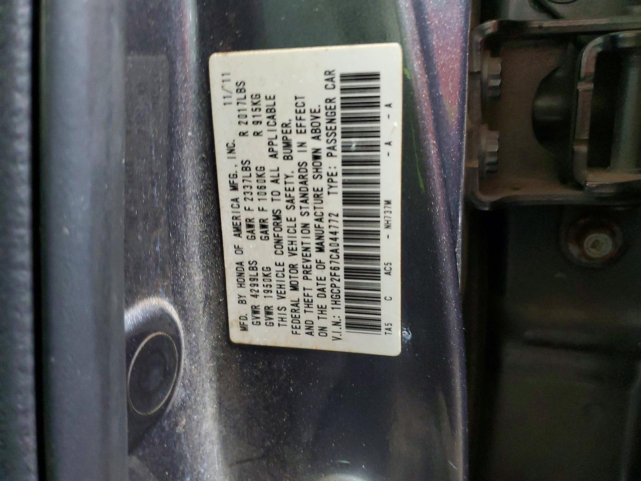 2012 HONDA ACCORD SE photo 23