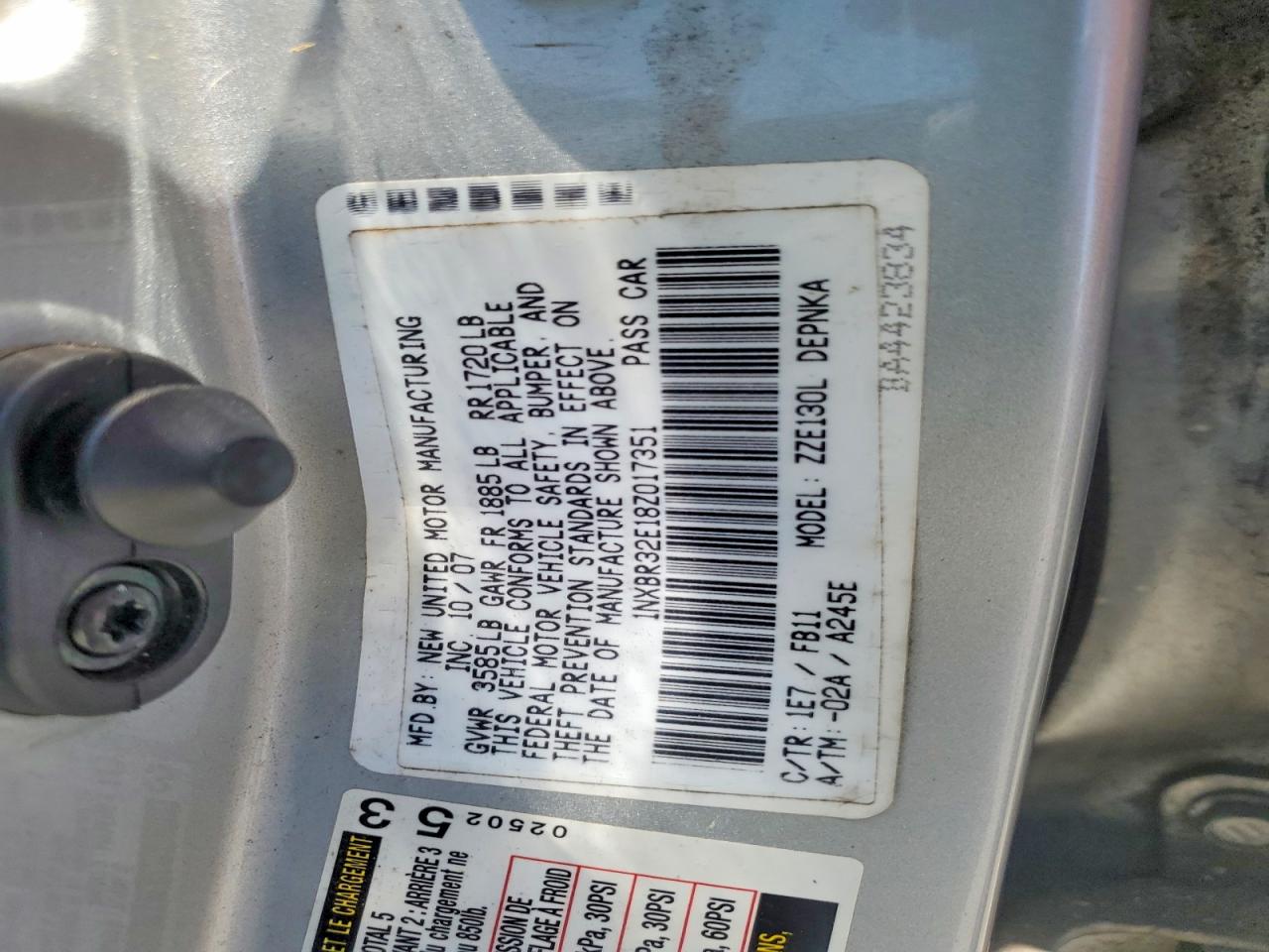 2008 TOYOTA COROLLA CE photo 12
