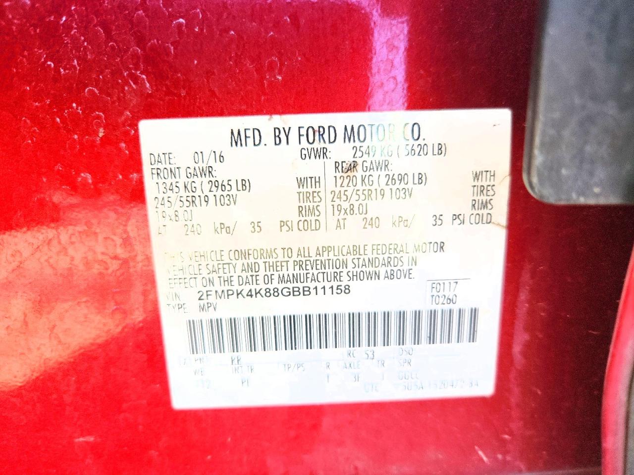 2016 FORD EDGE TITANIUM photo 37