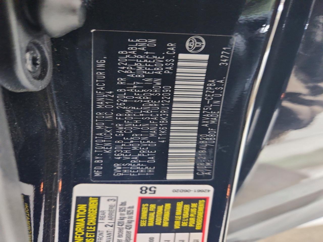 2024 TOYOTA CAMRY XSE photo 34