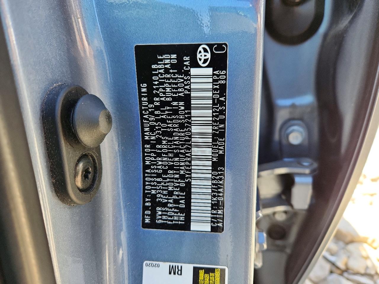 2020 TOYOTA COROLLA LE photo 23