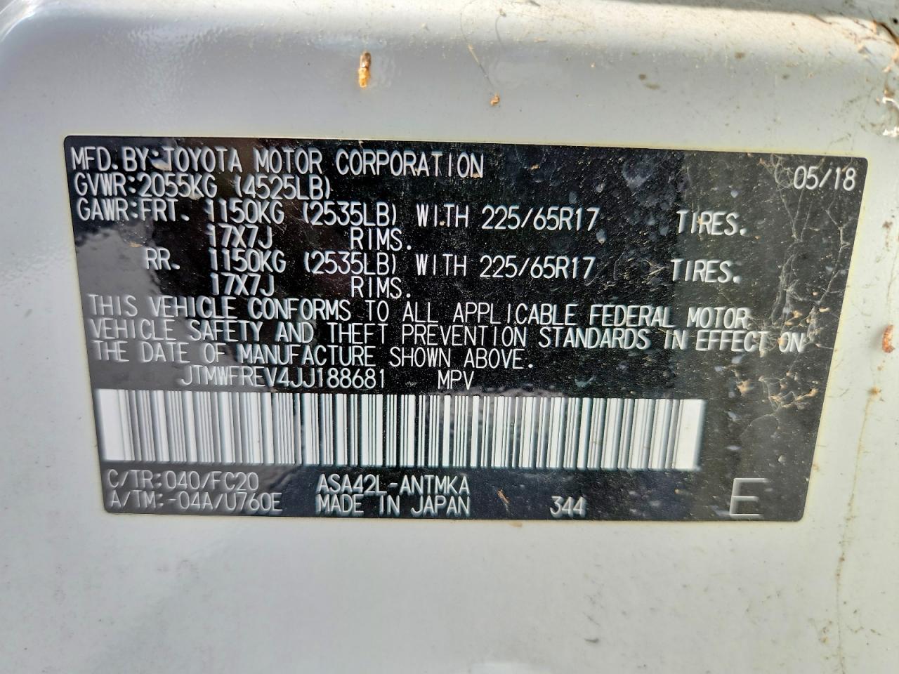 2018 TOYOTA RAV4 XLE photo 37