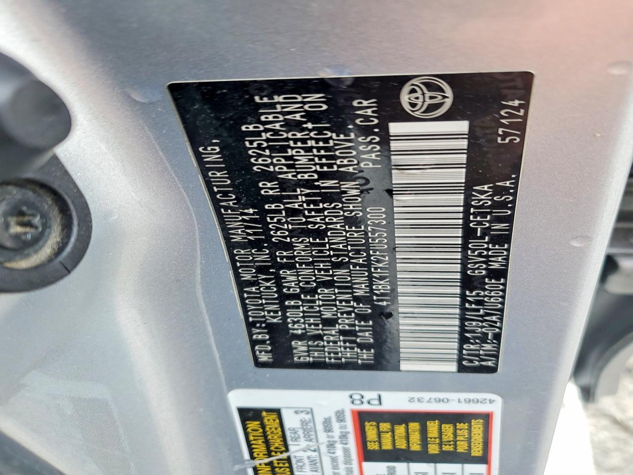 2015 TOYOTA CAMRY XSE V6 photo 23