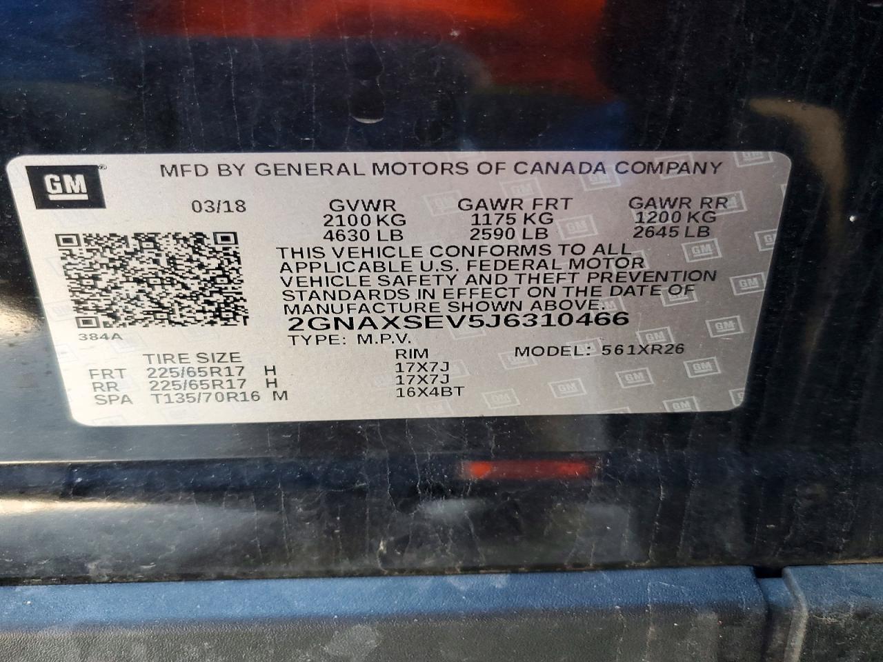 2018 CHEVROLET EQUINOX LT photo 25