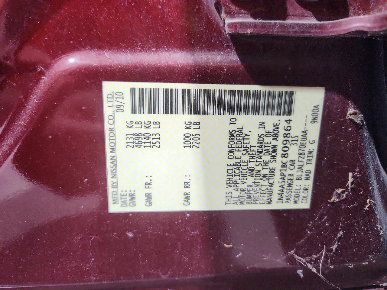 2011 NISSAN MAXIMA 3.5 S photo 23