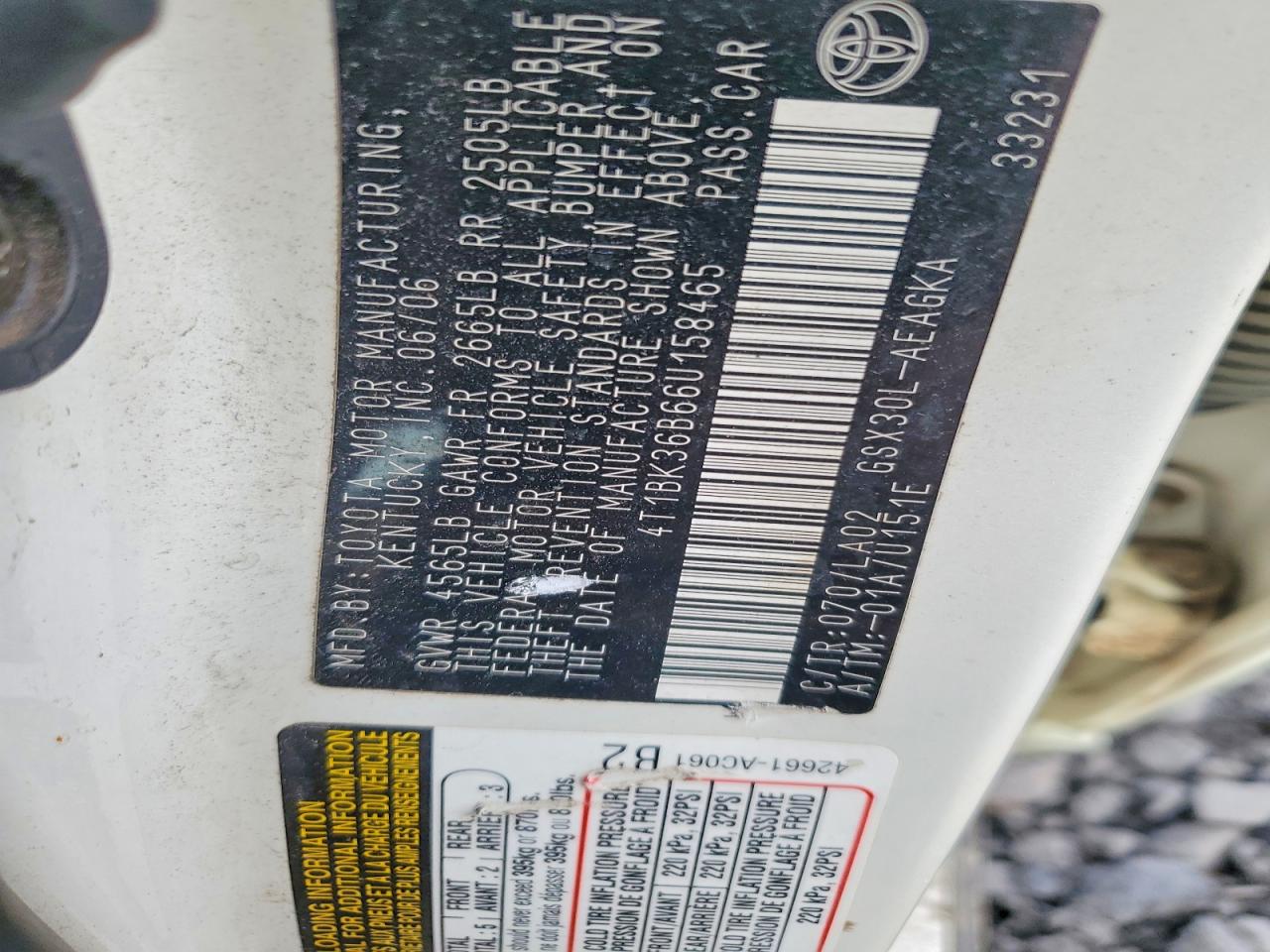 2006 TOYOTA AVALON XLS photo 12