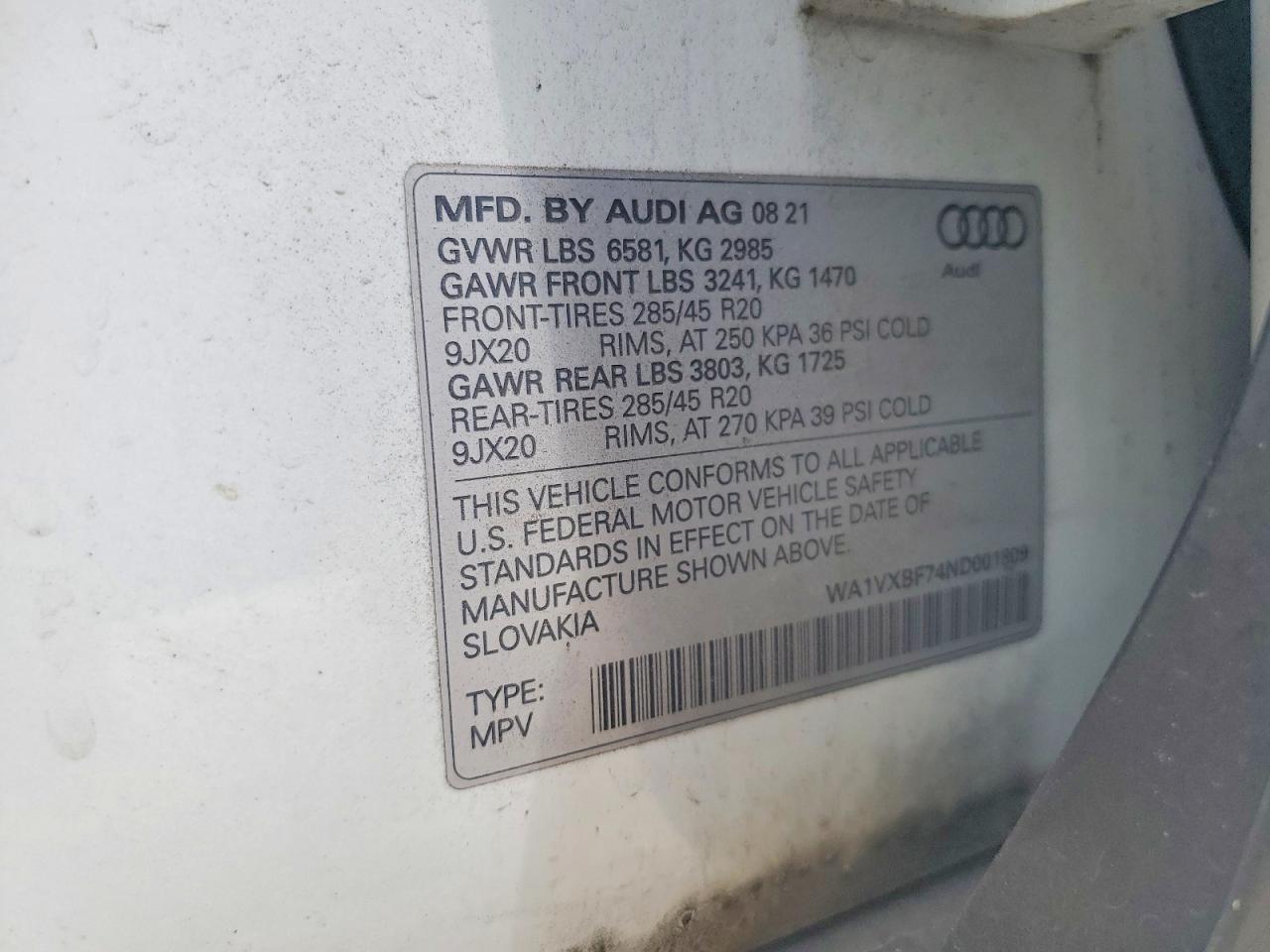 2022 AUDI Q7 PRESTIGE photo 13