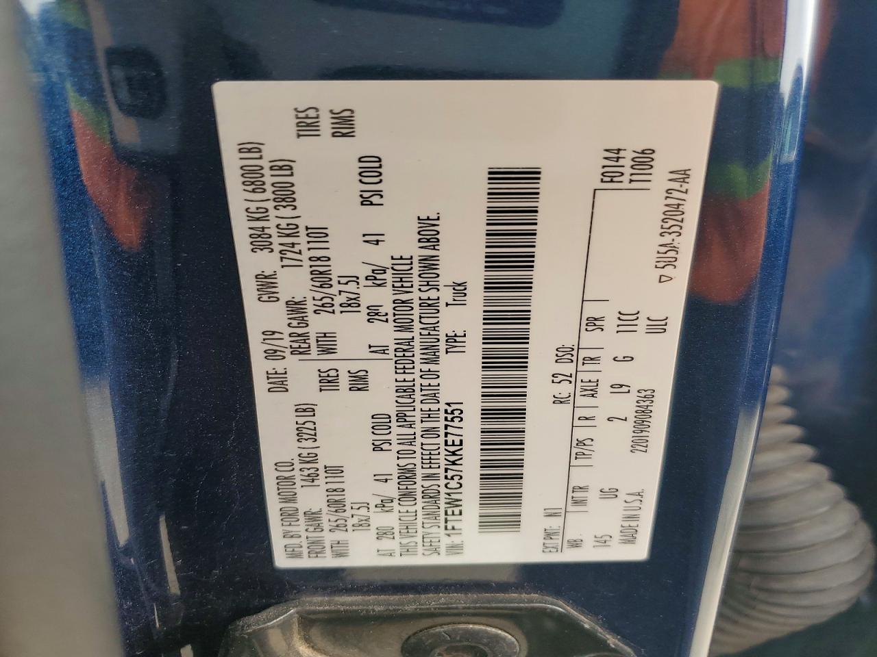 2019 FORD F150 SUPERCREW photo 34
