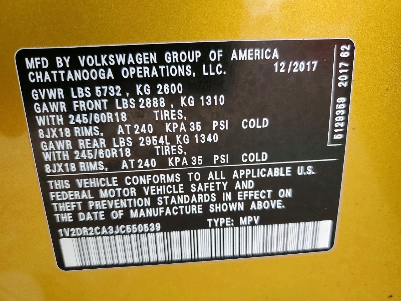 2018 VOLKSWAGEN ATLAS photo 25