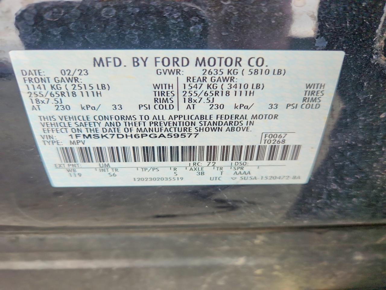 2023 FORD EXPLORER XLT photo 25