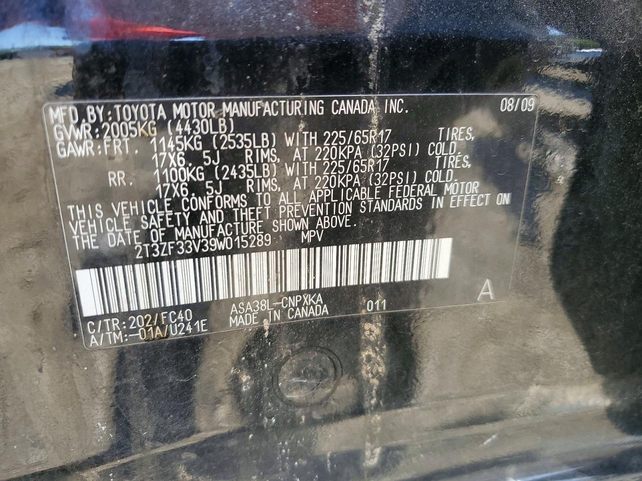 2009 TOYOTA RAV4 BASE photo 40