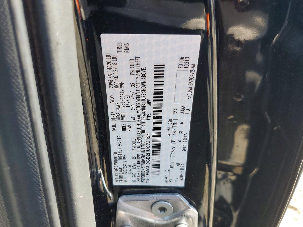 2017 FORD ESCAPE SE photo 25