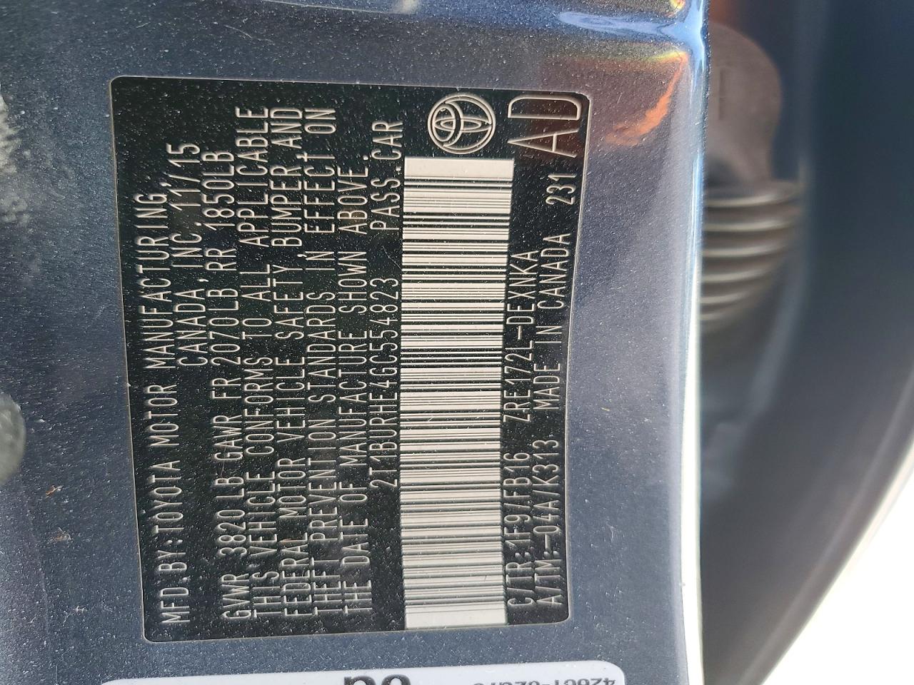 2016 TOYOTA COROLLA LE photo 34