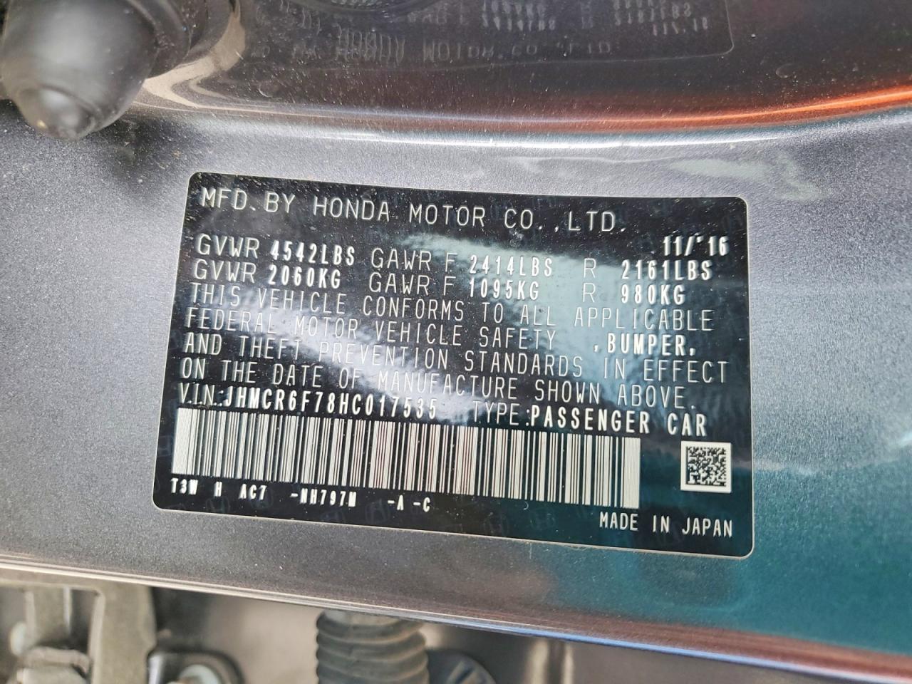 2017 HONDA ACCORD TOURING HYBRID photo 23