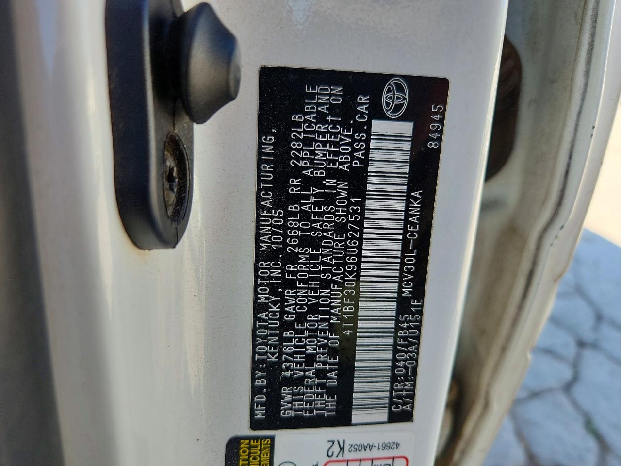 2006 TOYOTA CAMRY LE V6 photo 23