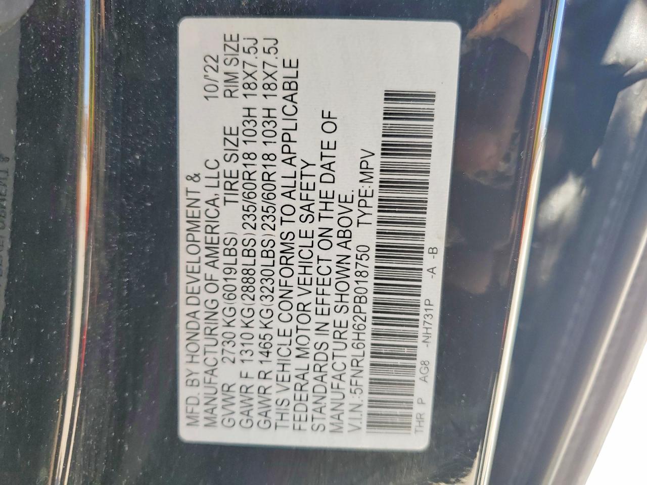 2023 HONDA ODYSSEY photo 27