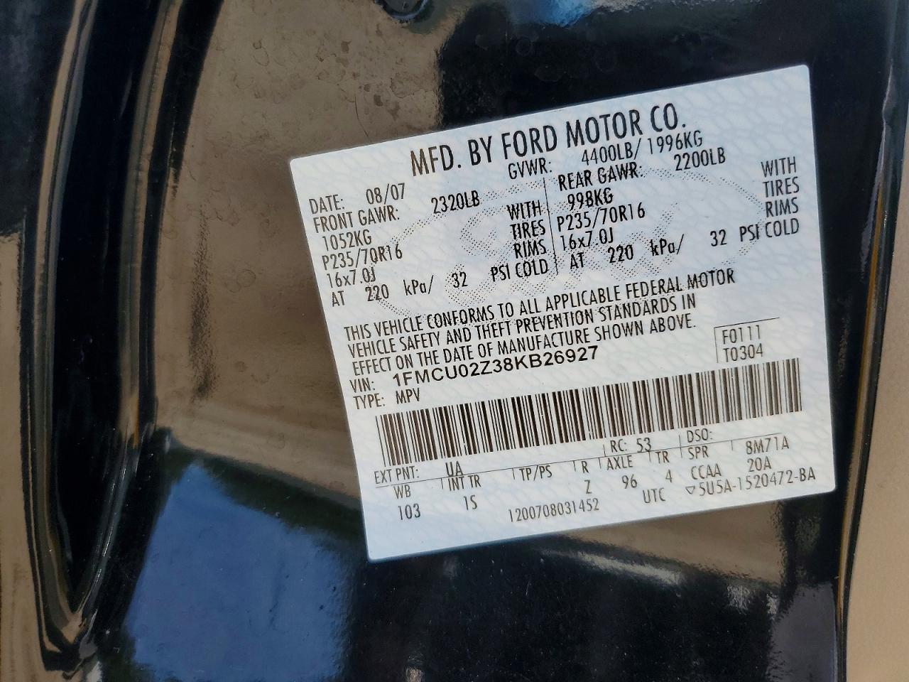 2008 FORD ESCAPE XLS photo 13