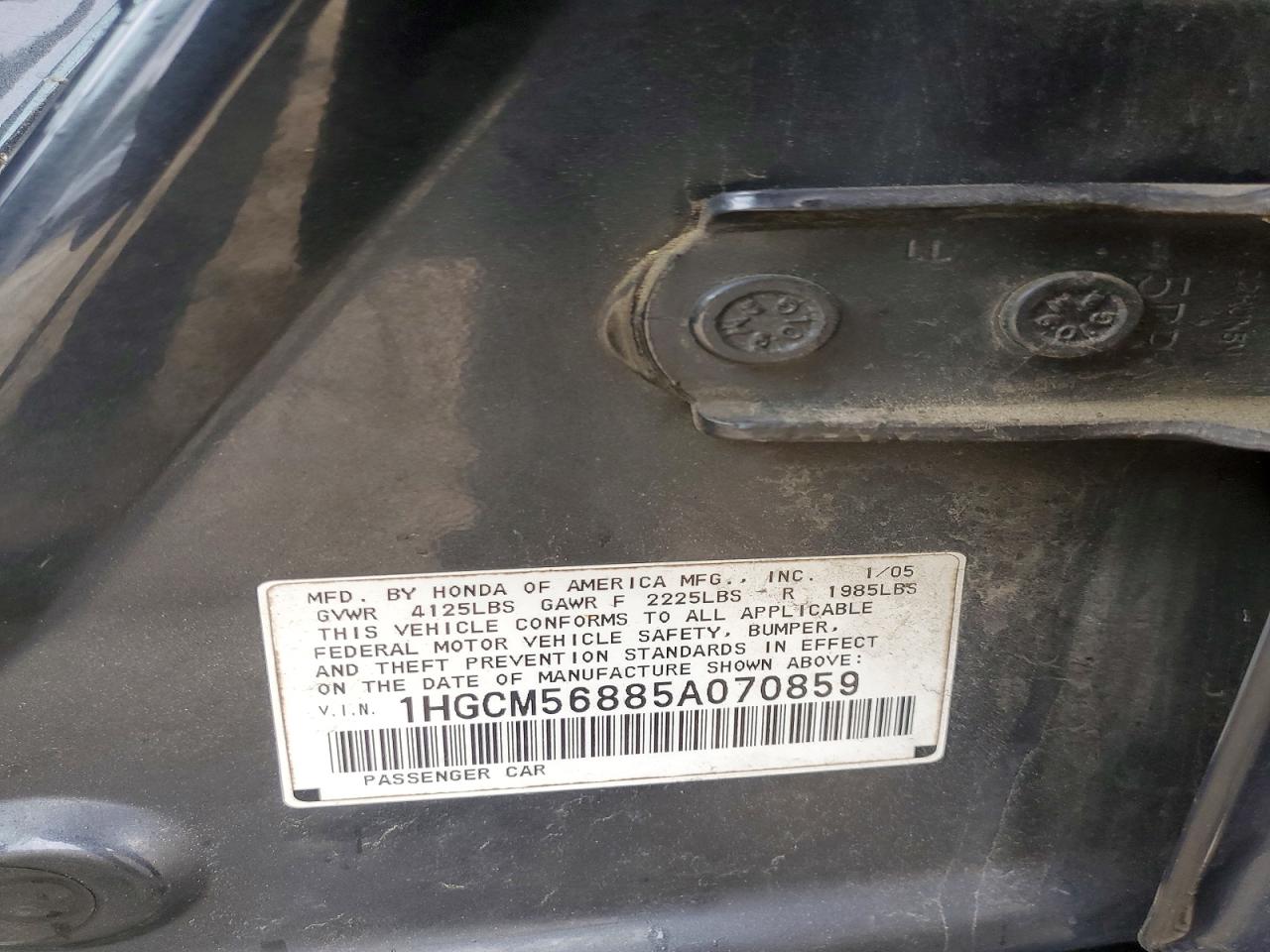 2005 HONDA ACCORD EX photo 37
