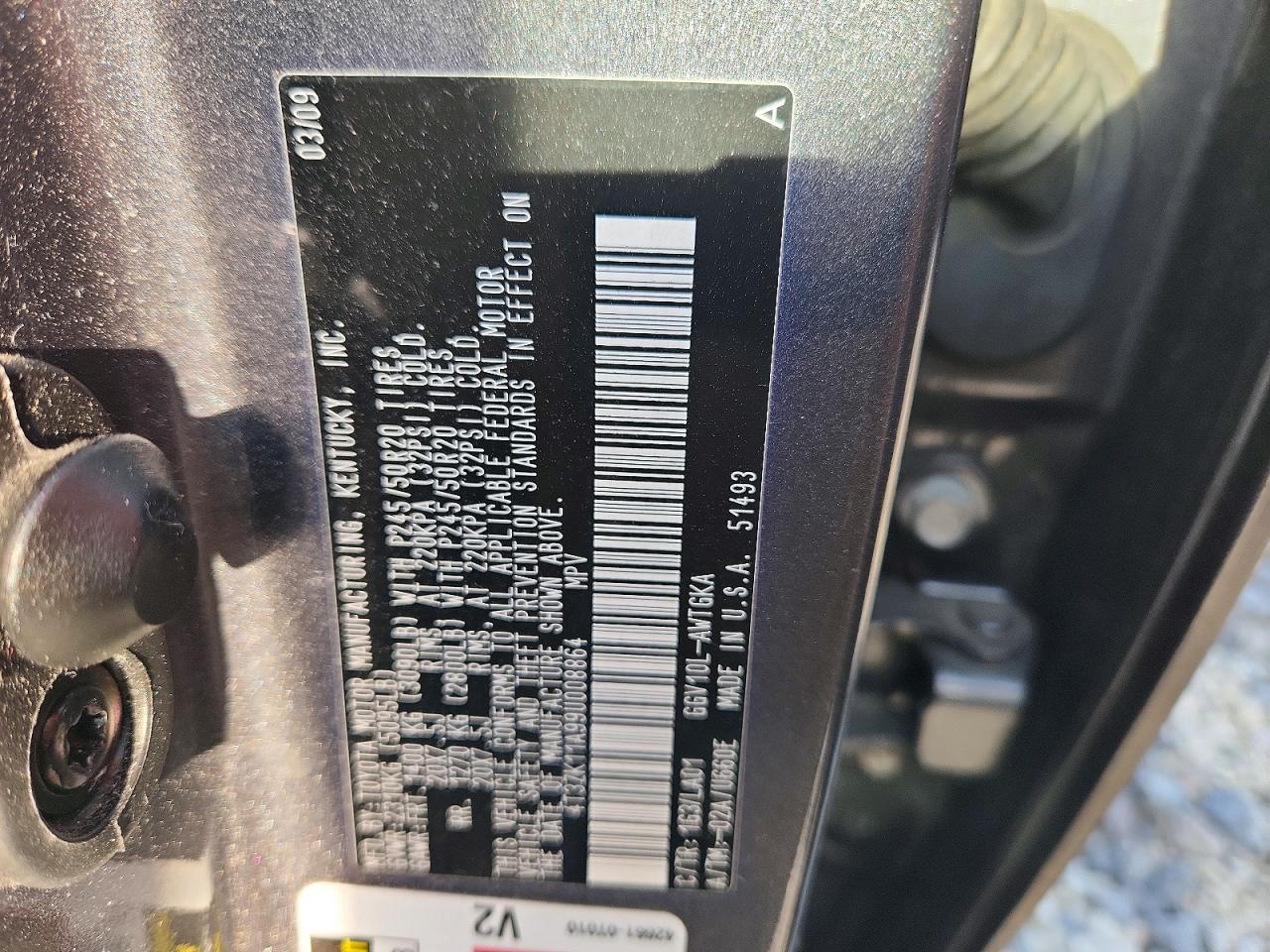 2009 TOYOTA VENZA FWD V6 photo 12