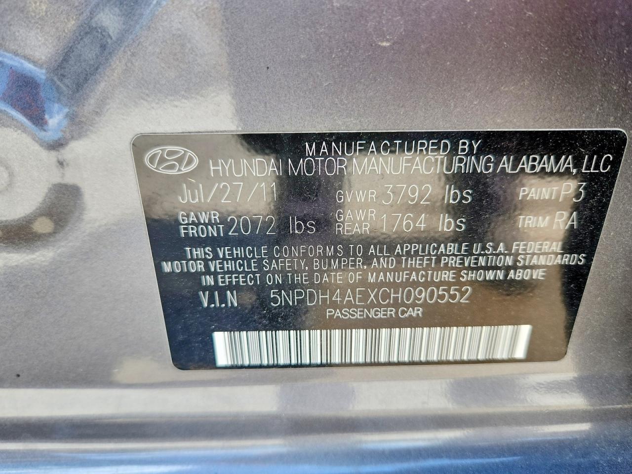 2012 HYUNDAI ELANTRA LIMITED photo 23