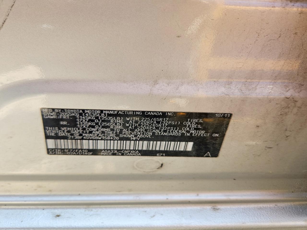 2011 TOYOTA RAV4 BASE photo 13