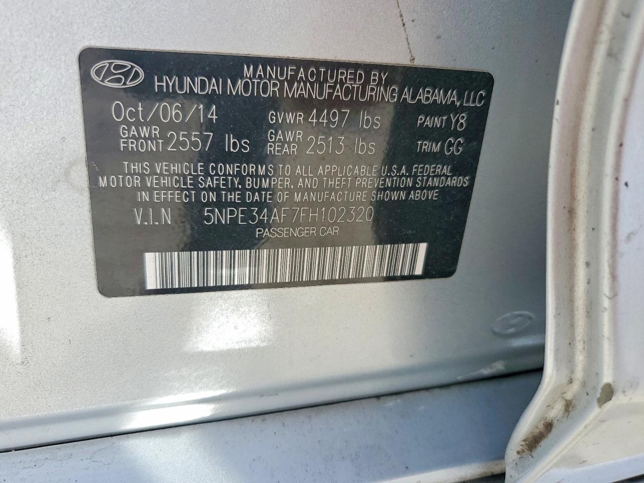 2015 HYUNDAI SONATA SPORT photo 34