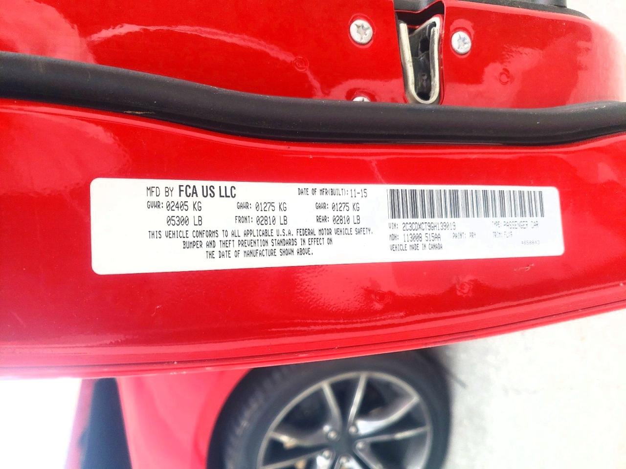 2016 DODGE CHARGER R photo 23