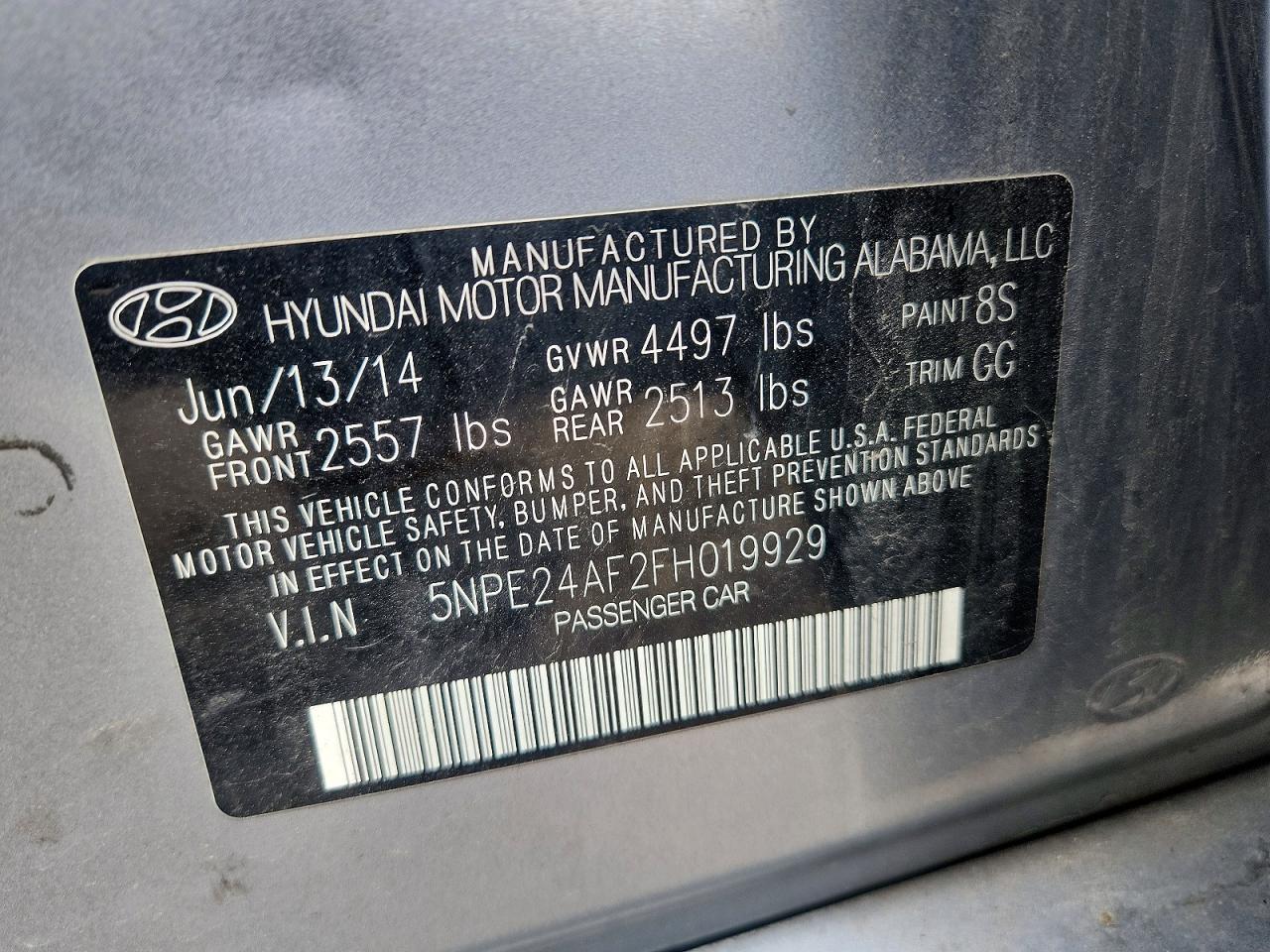 2015 HYUNDAI SONATA SE photo 12