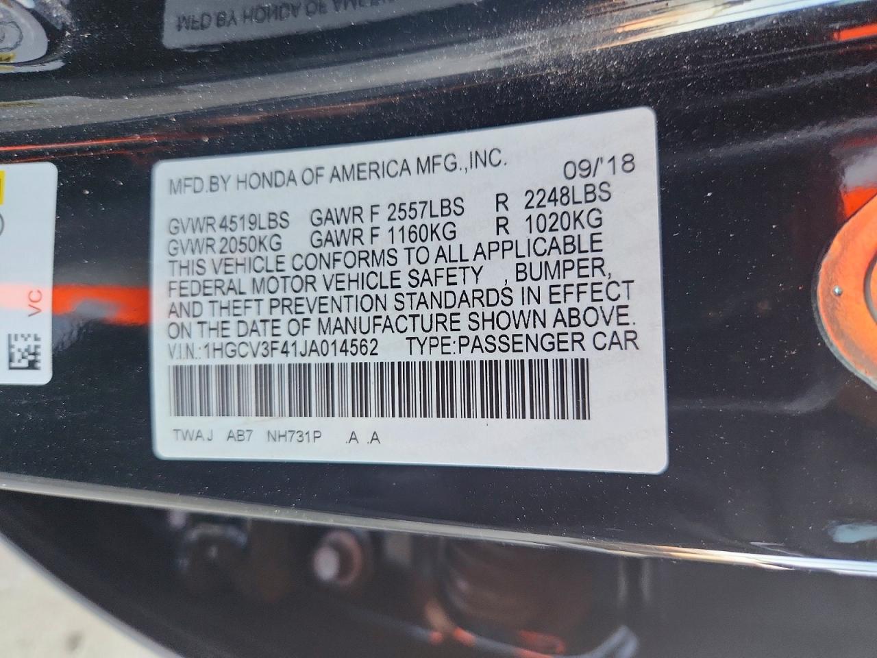 2018 HONDA ACCORD HYBRID EX photo 23