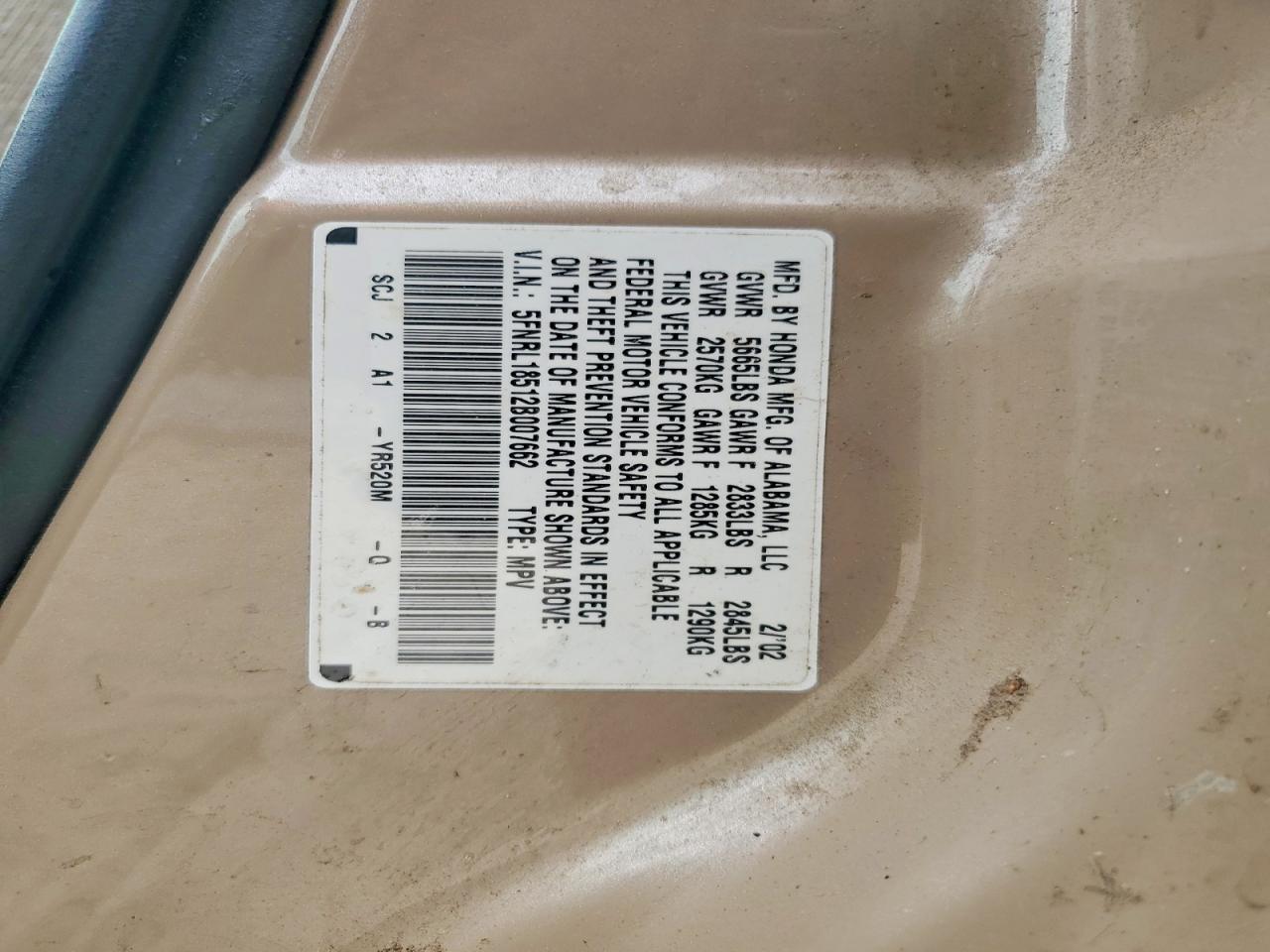 2002 HONDA ODYSSEY LX photo 13