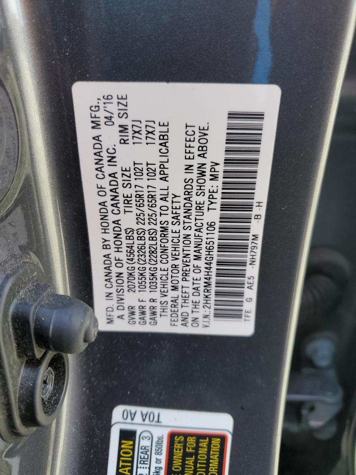 2016 HONDA CR-V SE photo 12