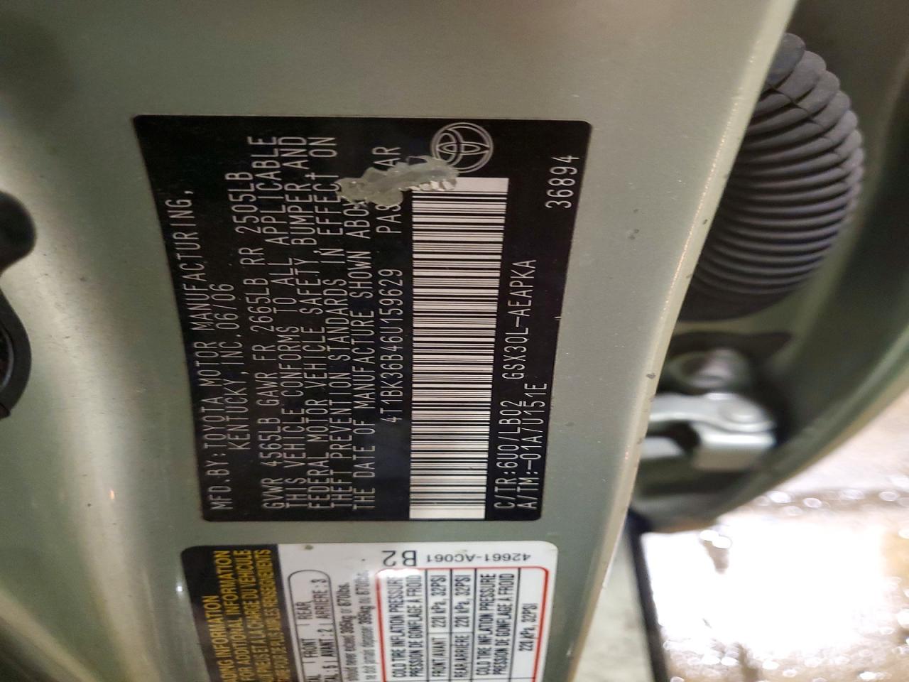 2006 TOYOTA AVALON LIMITED photo 34